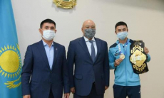 На встрече с Сакеном Бибосыновым стало известно о создании боксерского клуба в Туркестане