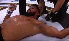 Редкий нокаут пяткой зафиксирован на AMC Fight Nights 106. Видео