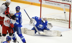 «Барыс» показал эффектное спасение своего молодого голкипера в КХЛ. Видео