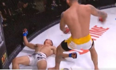 Невероятный нокаут в титульном бою Bellator чуть не свел с ума комментаторов. Видео