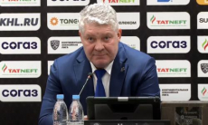 Видео послематчевой пресс-конференции игры КХЛ «Ак Барс» — «Барыс» 1:2