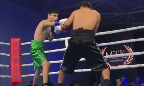 Непобежденный казахстанский боксер избил и отправил в нокдаун узбекского