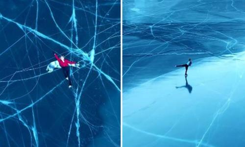 «Как красиво, до мурашек!». Казахстанская фигуристка восхитила Казнет катанием на замерзшем озере. Видео