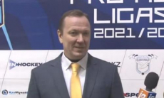 «Я вокальный тренер». Петерис Скудра дал первое послематчевое интервью в чемпионате Казахстана. Видео