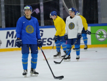 Представлен фоторепортаж с тренировки сборной Казахстана в Хельсинки