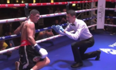 Видео глухого нокаута Мейирима Нурсултанова в бою за титул WBO