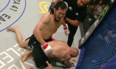 Видео нокаута казахстанского файтера в бою за титул чемпиона лиги Хабиба