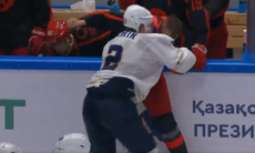 Появилось полное видео жесткой драки дебютанта «Барыса» на Кубке Президента РК