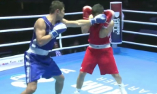 Видео полного боя, или как трехкратный чемпион из Казахстана на двух нокдаунах вышел в полуфинал ЧА-2022 по боксу