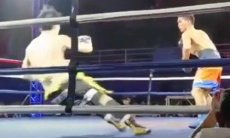 Пушечным нокаутом завершился главный бой вечера бокса за титул WBO. Видео