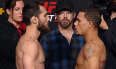 Сергей Морозов провел дуэль взглядов перед пятым боем в UFC. Видео