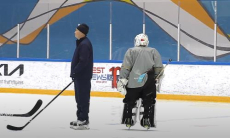 Вратарь «Номада» провел тренировку с микрофоном