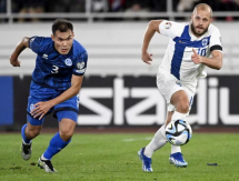 Фоторепортаж с матча отбора на Евро-2024 Финляндия — Казахстан 1:2