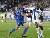 Фоторепортаж с матча отбора на Евро-2024 Финляндия — Казахстан 1:2