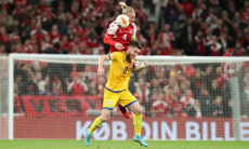 Датчане потроллили Казахстан во время матча отбора Евро-2024. Фото