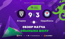 Видеообзор матча чемпионата Казахстана «Атырау» — «Ордабасы» 9:3