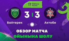 Видеообзор матча чемпионата Казахстана «Байтерек» — «Актобе» 3:3