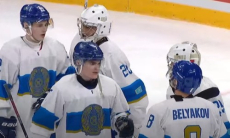 Неприличным счетом завершился матч хоккейных сборных Казахстана и России