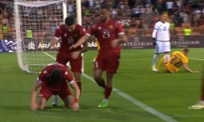 Закончился первый тайм матча Армения — Казахстан