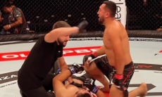 Бой Казахстан — Узбекистан завершился в первом раунде. Видео