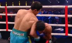 Видео боя Данияра Елеусинова с двумя нокдаунами и нокаутом за титул WBC