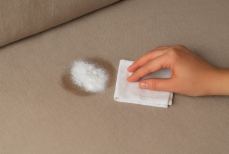 Самый простой способ удалить жирное пятно с дивана — пригодится каждому