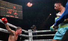 Видео полного боя Жанибека Алимханулы с ярким нокаутом за два титула чемпиона мира