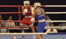 Разгромом закончился бой Казахстан — Узбекистан за финал чемпионата мира по боксу