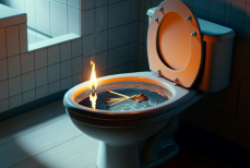 Перед приходом гостей бросьте зажженную спичку в унитаз и будьте спокойны. Вот для чего это нужно — невиданная хитрость