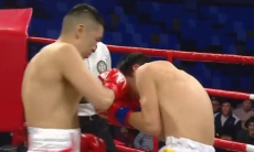 Тяжелым нокаутом завершился бой Казахстан — Узбекистан в профи-боксе