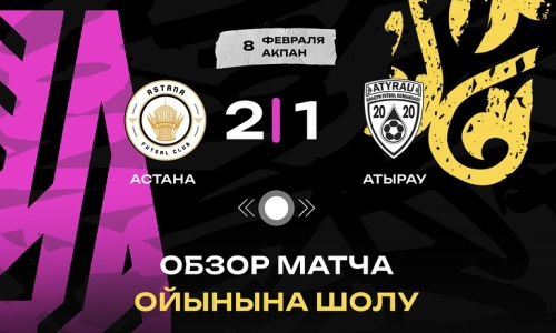 Видеообзор матча чемпионата Казахстана «Астана» — «Атырау» 2:1