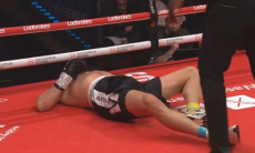 Спарринг-партнер Александра Усика улетел в тяжелый нокаут. Видео