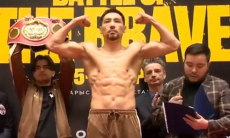 Жанибек Алимханулы сделал вес перед боем за два чемпионских титула в Астане