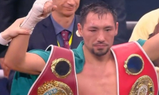 Алимханулы выступил с заявлением после нокаута в бою за два титула чемпиона мира