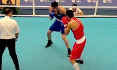 Разгромом завершился бой Казахстан — Узбекистан за финал турнира по боксу в Баку