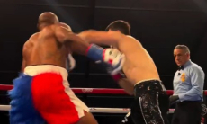 Чудовищным нокаутом завершился бой чеченского боксера перед выходом Садриддина Ахмедова. Видео