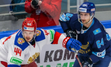 Фоторепортаж с матча Казахстан - Россия на Qazaqstan Hockey Open