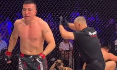41-летний казахстанец за 35 секунд финишировал бойца из Узбекистана. Видео