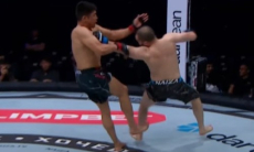 Нокаутом в первом раунде закончился бой Казахстан — Узбекистан. Видео