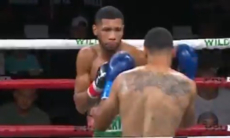 Быстрый нокаут зафиксирован в бою олимпийского чемпиона в весе Жанибека Алимханулы. Видео