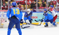 Видеообзор матча Казахстана с действующим чемпионом мира по хоккею