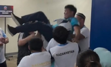 Появилось видео празднования после триумфа Казахстана на чемпионате Азии по боксу