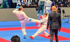 Эффектным ударом закончился бой Казахстан — Узбекистан за финал в Ташкенте. Видео