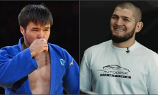 Хабиб Нурмагомедов обрадовался знакомству с Елдосом Сметовым. Видео