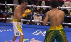 Разгромом закончился бой непобежденных боксеров из Казахстана и США