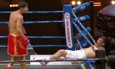 Казахстанский боксер вышел под песню GGG и оформил яркий нокаут. Видео