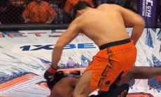 Нокаутом за 24 секунды закончился бой известного файтера из Казахстана. Видео