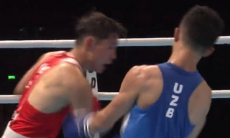 Драмой с тремя нокдаунами обернулась дуэль Казахстан — Узбекистан на чемпионате Азии по боксу