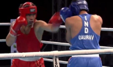 Казахстанский боксер оформил разгром с нокдауном в полуфинале чемпионата Азии