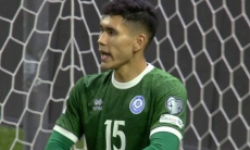 Закончился первый тайм матча Казахстан — Уэльс